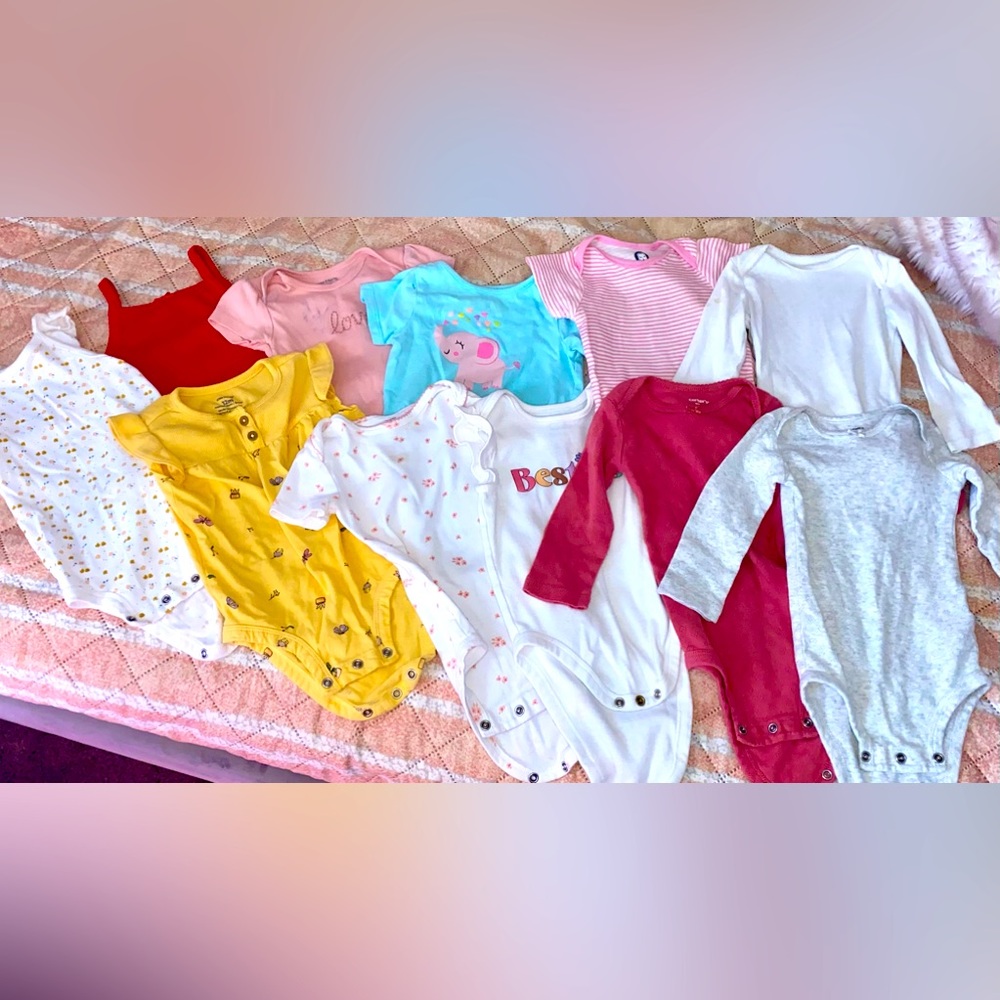 x11 Girls 12 Month Onesies